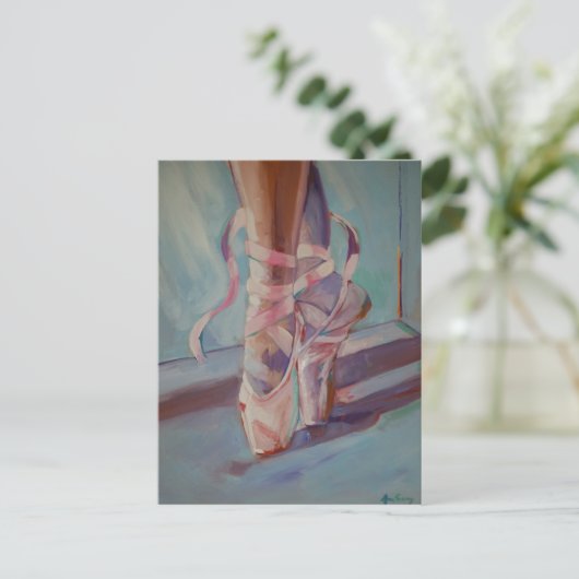 balletschoenen briefkaart (Staand voorkant)