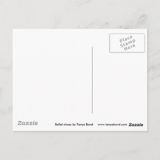 Balletschoenen Briefkaart (Achterkant)
