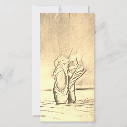  balletschoenen Dank u Kaart leraar (Voorkant)