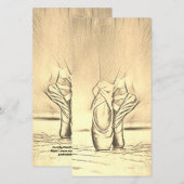  balletschoenen Dank u Kaart leraar (Voorkant / Achterkant)