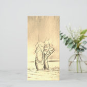  balletschoenen Dank u Kaart leraar (Staand voorkant)