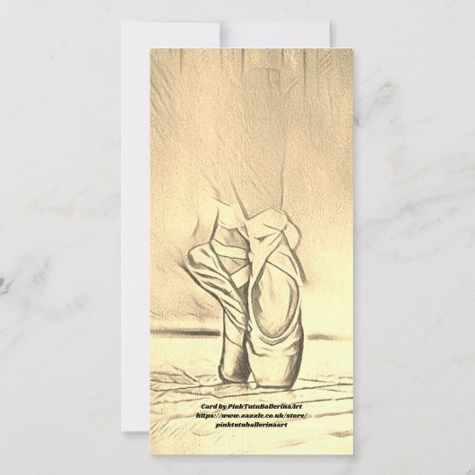 balletschoenen Dank u Kaart leraar (Achterkant)