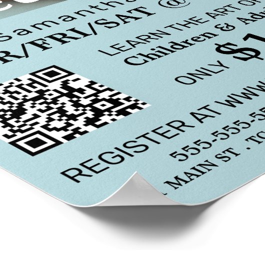 Balletschoenen, dansles Adverteren Poster (Hoek)