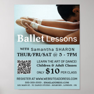 Balletschoenen, dansles Adverteren Poster