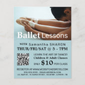 Balletschoenen, danslesson Adverteren flyer (Voorkant)