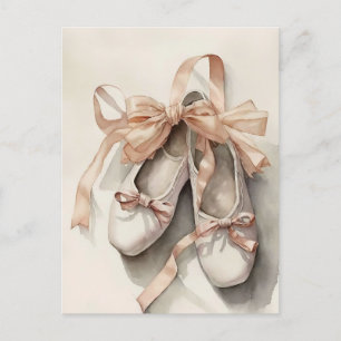 Balletschoenen en strikken Briefkaart