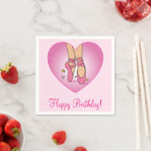Balletschoenen in een hart Happy Birthday Servetten (Insitu)