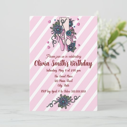 Balletschoenen Kaart (Staand voorkant)