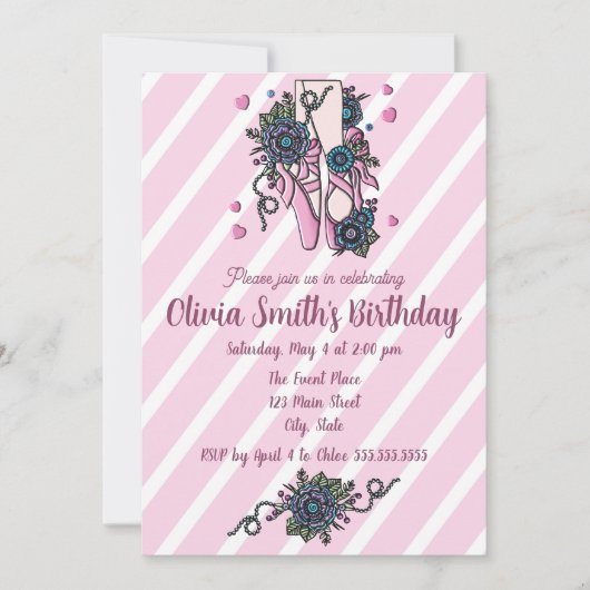 Balletschoenen Kaart (Voorkant)