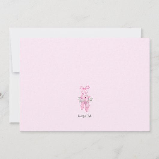 Balletschoenen Kaart (Achterkant)