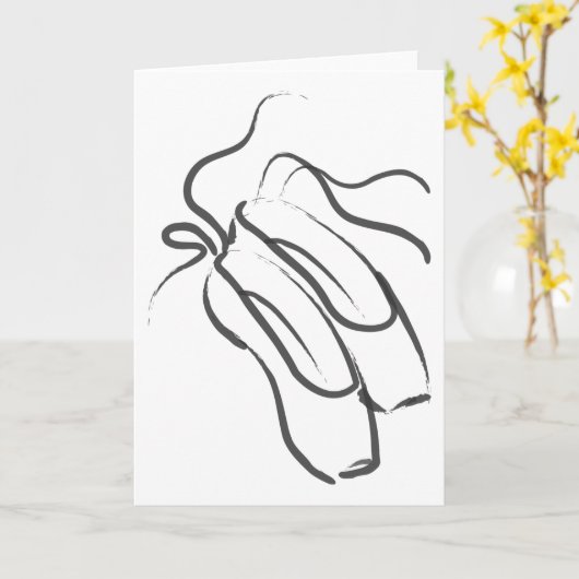 balletschoenen kaart (Gele Bloem)