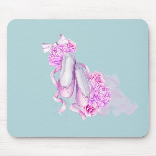 balletschoenen met Fancy pinda's en boog Muismat (Voorkant)