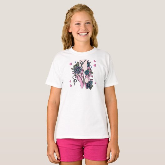 Balletschoenen T-shirt (Voorkant volledig)