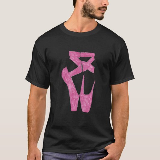 Balletschoentjes Hand getrokken ontwerp T-shirt (Voorkant)