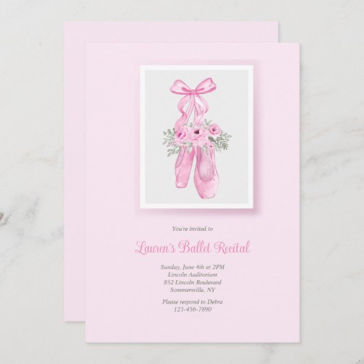 Balletschoentjes Overweging Kaart (Voorkant / Achterkant)