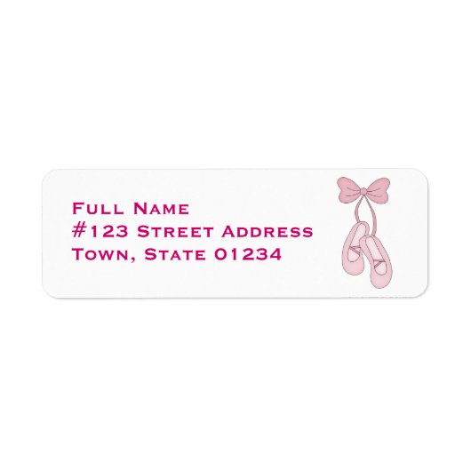 Balletschoentjes Verzendlabels Etiket (Voorkant)