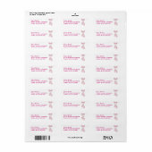 Balletschoentjes Verzendlabels Etiket (Full Sheet)