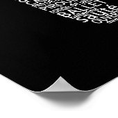 Balletschoentypografie zwart-wit poster (Hoek)