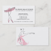Balletschool instructie dans visitekaartje (Voorkant / Achterkant)