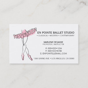 Balletschool Instructie Dansen Visitekaartje