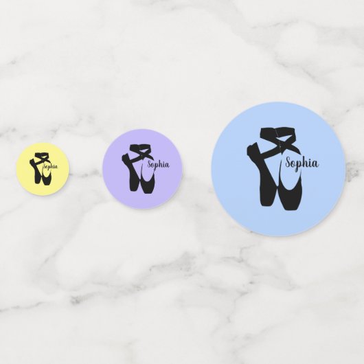 Balletschotels Confetti voor ontwerptafel (Voorkanten)