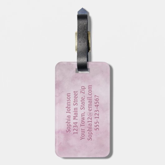 Balletschoten Bagagelabel ontwerp (Achterkant verticaal)