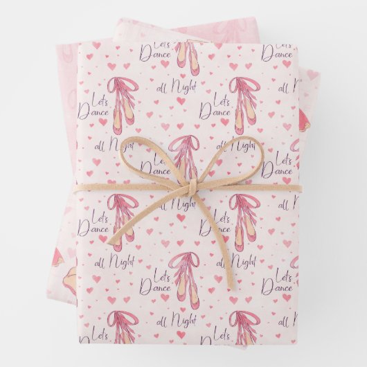 Balletschoten en -hart inpakpapier vel (In situ)