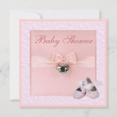 Balletschoten en vergrendelbare meisjes Roze Baby  Kaart (Voorkant)