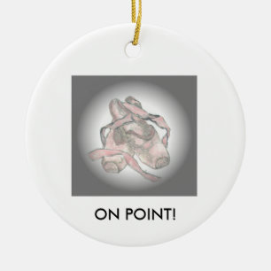 Balletschoten op punt! keramisch ornament