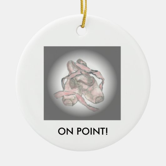 Balletschoten op punt! keramisch ornament (Voorkant)