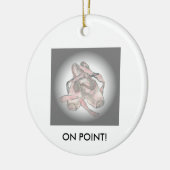 Balletschoten op punt! keramisch ornament (Links)