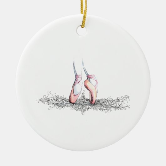 Balletslippers Keramisch Ornament (Voorkant)
