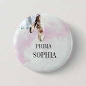 Balletslippers Pointe Personal Pink Ronde Button 5,7 Cm (Voorkant)