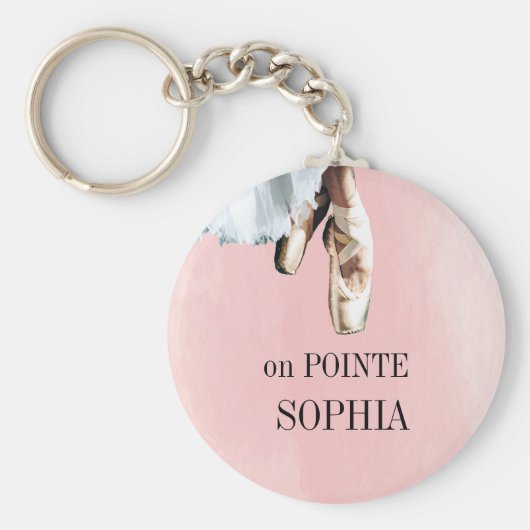 Balletslippers Pointe Personal Pink Sleutelhanger (Voorkant)