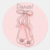 Balletslippers Ronde Sticker (Voorkant)