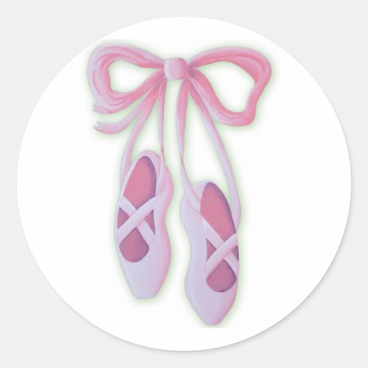 Balletslippers Ronde Sticker (Voorkant)