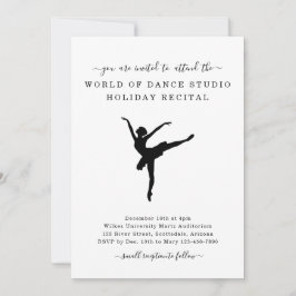 Balletstudio balletrecital uitnodiging