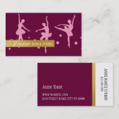 Balletstudio voor professionals, instructeur, less visitekaartje (Voorkant / Achterkant)