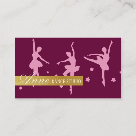 Balletstudio voor professionals, instructeur, less visitekaartje (Voorkant)