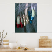 ballettenschoenen in drie kleuren poster (Keuken)