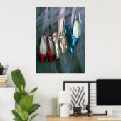 ballettenschoenen in drie kleuren poster (Thuiskantoor)