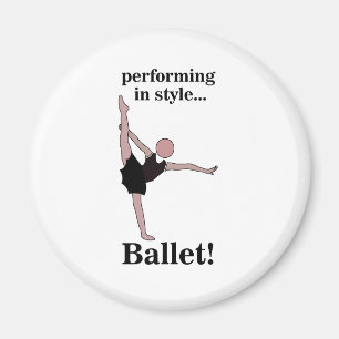 Balletuitvoering in stijl Ballerina Danser Magneet
