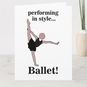 Balletuitvoering in stijl Ballerina Verjaardag Kaart
