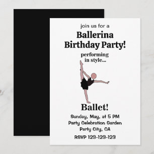 Balletuitvoering in stijl Ballerina Verjaardag Kaart