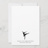 Balletuitvoering Uitnodiging Dansstudio (Achterkant)