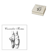 Balletvoeten op Pointe #1 Lt Roze Rubberstempel (Gestempeld)