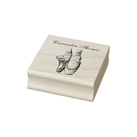 Balletvoeten op Pointe #1 Lt Roze Rubberstempel (Stempel)