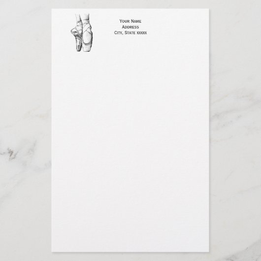 Balletvoeten op Punt #1 Briefpapier (Voorkant)