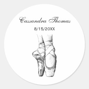 Balletvoeten op Punt #1 Ronde Sticker