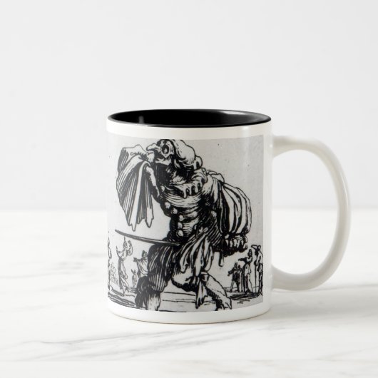 Balli de Sfessania, c.1622 Tweekleurige Koffiemok (Rechts)